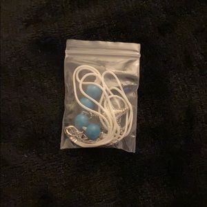 Blue and White Starfish Anklet